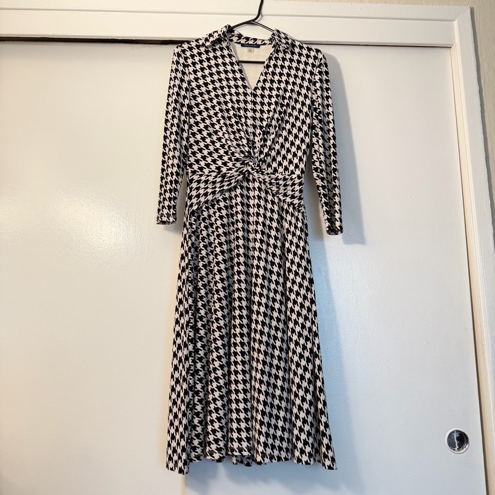 Black and White Houndstooth Dress